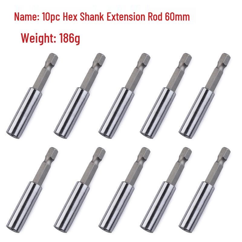 Hex Key Magnetic Extension Rod 1/4" Air Screwdriver Bit Socket
