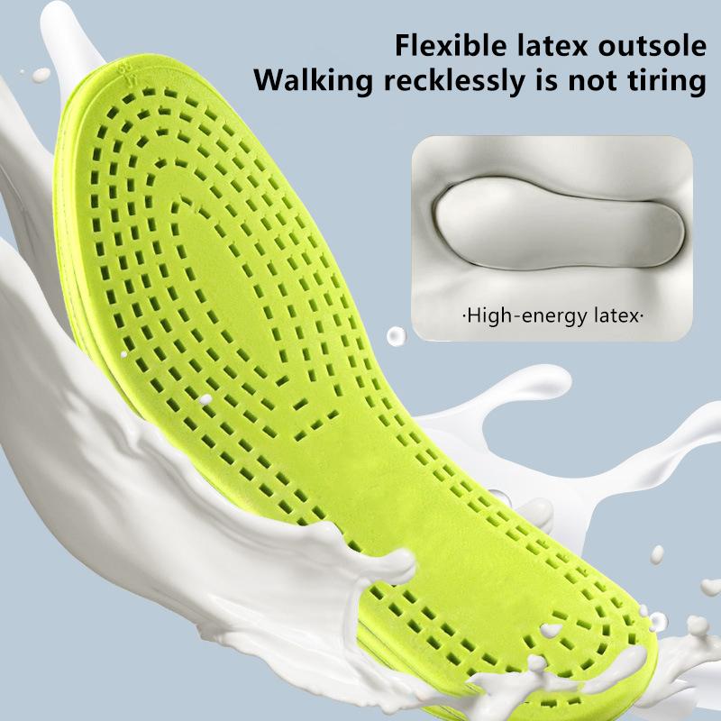 1Pair Soft Memory Foam Insoles Unisex Soft Sports Running Shoes Inserts Sweat-Absorbing Breathable Deodorant Cushion Shoe Pad