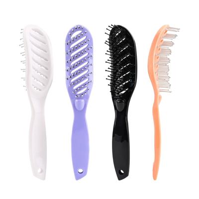 Brosse de Coiffage Pratique Peigne à Cheveux Brosse à Cheveux Creuse Brosse Démêlante Peigne de Massage pour Cheveux Secs et Humides