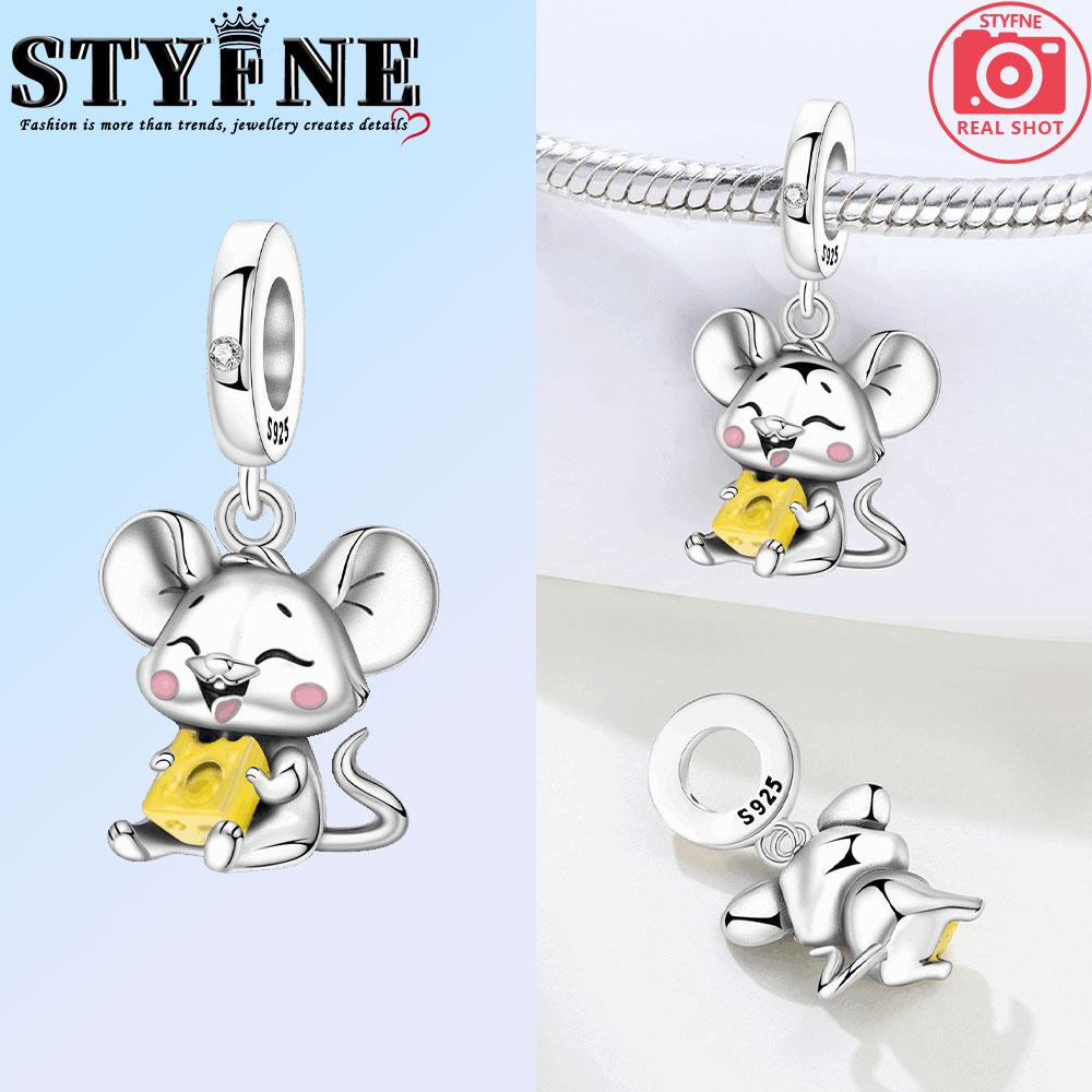 Copper Cute Lamb Cow Bear Mouse Fox Koala Charms Beads Pendant For Original Bracelet Woman Girl Jewelry