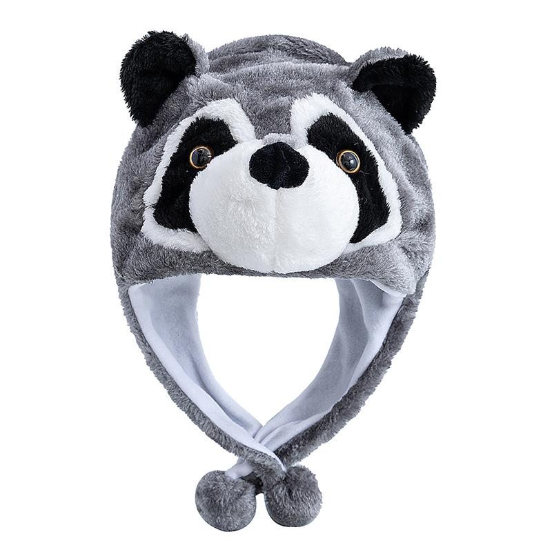 New Style Unisex Funny 3D Animal Style Decorative Hat Mischievous Couple Cap For Man Women Plush Winter Lovely Family Hat