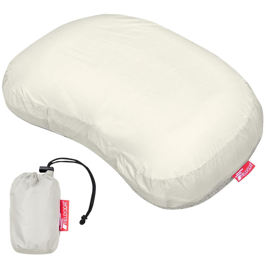 FIELDOOR Ultralight Air Pillow 90g Cotton Filled Lightweight Compact Ripstop Fabric Climbing Touring Solo Camping Easy Double Valve Cushion Pillow