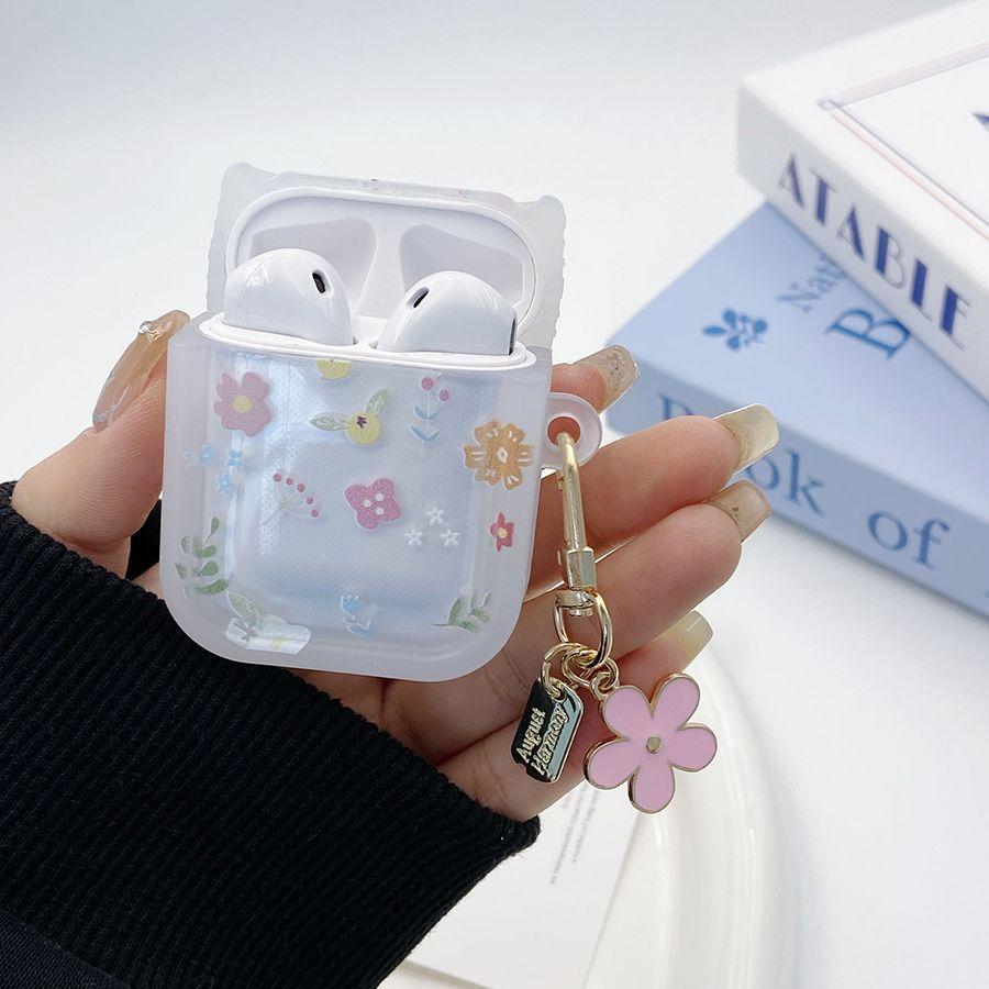 Flowers are suitable for Apple earphone case 1st generation Bluetooth earphone case soft case