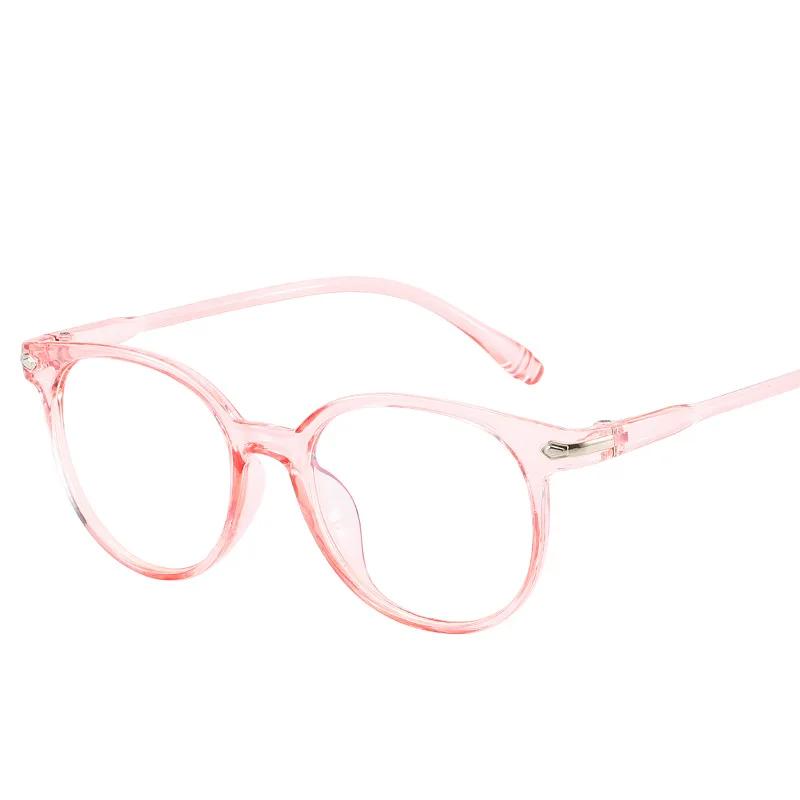 Transparent Round Frame Anti Blue Light Blocking Glasses Women Men Portable Computer Eyewear Optical Spectacle Eyeglasses