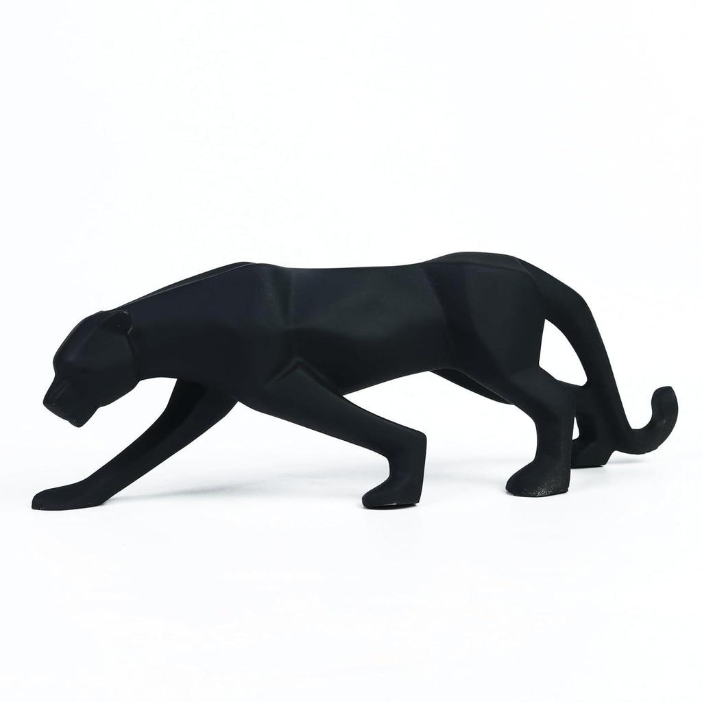 Figurine Moderne Geometrice Panteră Neagră și Jaguar – Sculpturi Unice cu Animale pentru Decorul Casei, Living, Dormitor