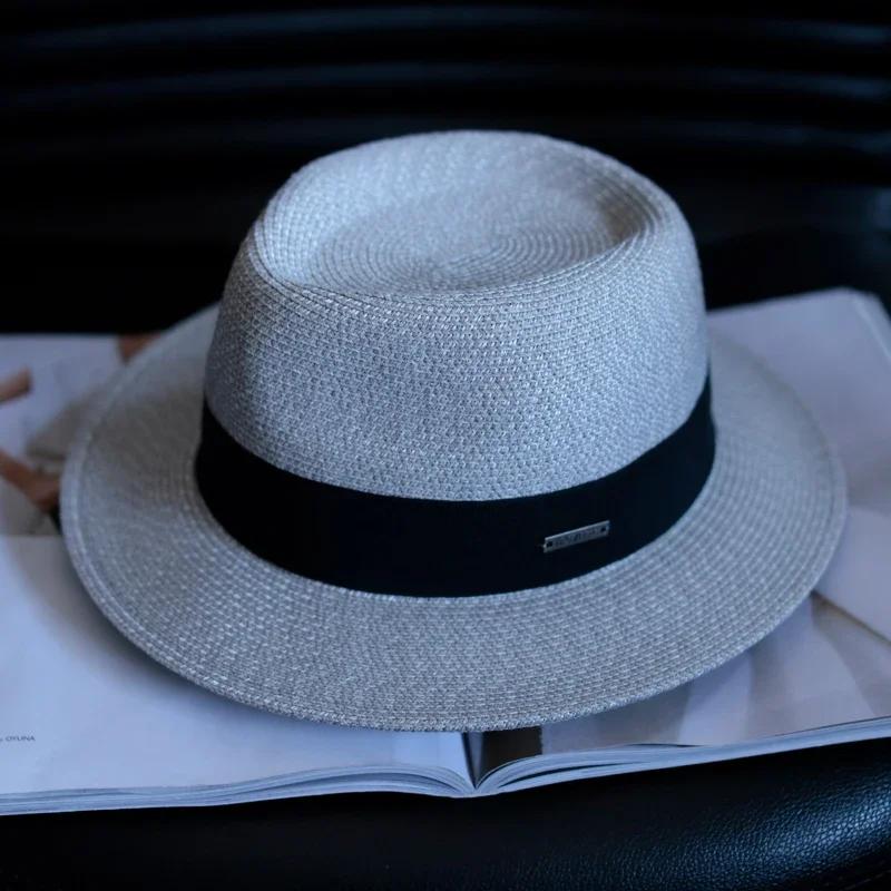 Big Head Designer Sun Hat  Panama Straw Hat  Large Size Summer Women/Men Wide Brim Beach Hat UV Protection Fedora Birthday Gift