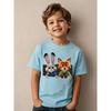 Zootopia Children's Summer T-Shirt, Judy & Nick Collaboration Short Sleeve Casual Top for Boys and Girls