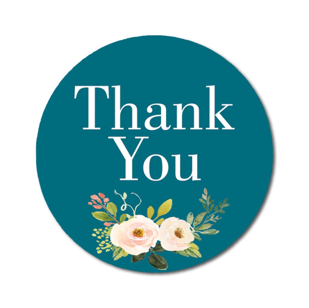 Darling Souvenir Round 1.6 Inches Peony Floral Baby Pink Thank You Stickers Wedding Gift-45
