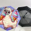 1pc Cute Llama Ice Cream Cone Umbrella with Plastic Handle,Suitable for All Seasons Home Travel Outdoor UmbrellaDD052