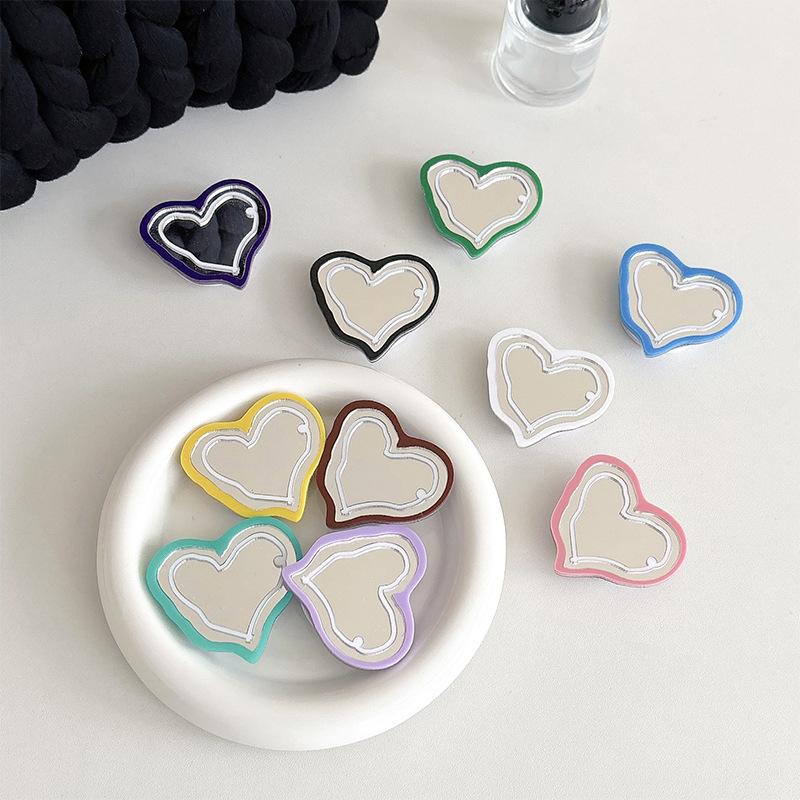 Color Love Mirror, Mobile Phone Case, Airbag Bracket, Simple Makeup Mirror, Niche Portable Portable Watch Drama Support