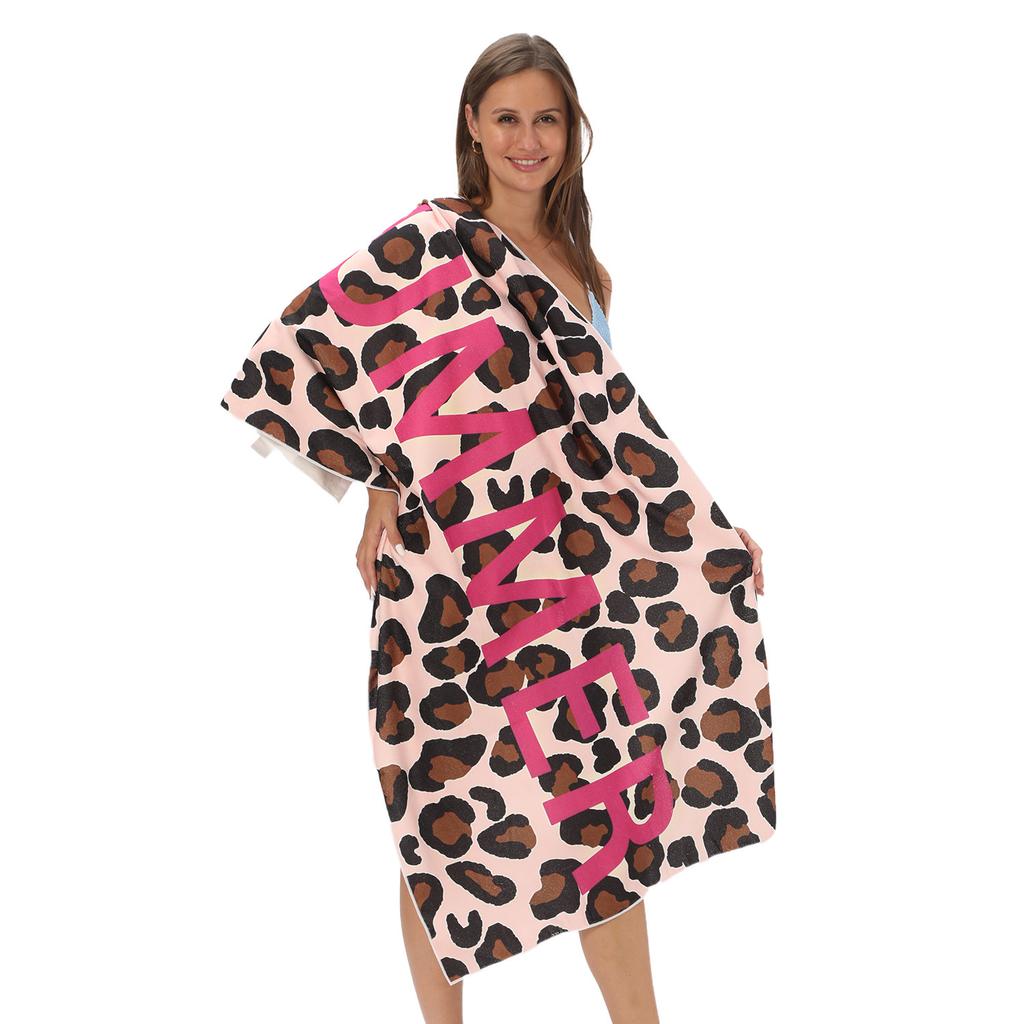 European and American Yuan Microfiber Beach Towel Custom Digital Printing Enlarged Towel Bath Towel 70 * 140CM Microfiber