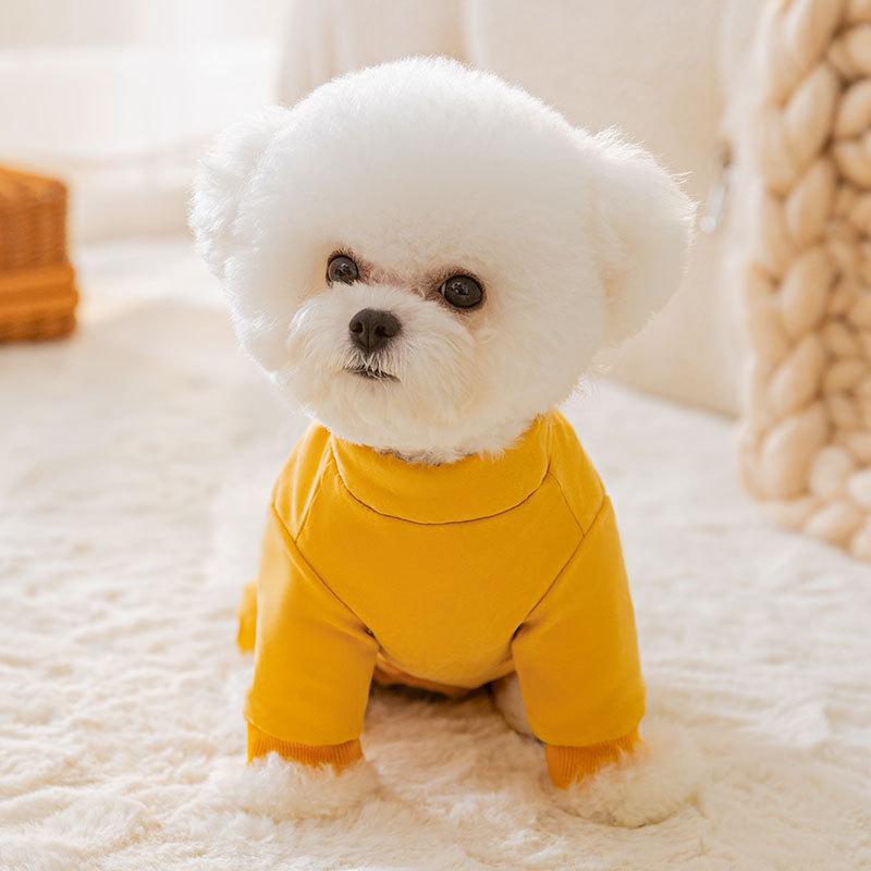 Winter Puppy Dog Clothes All-inclusive Down Cotton-padded Clothes Simple Teddy Than Bear Small Dog Thickened Warm Pet Clothing
