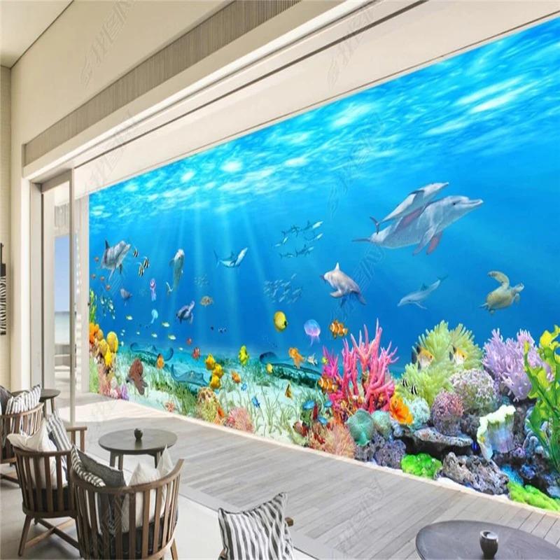 3d Underwater World Wallpaper Ocean Mural Children's Room Bedroom Decor Wallpaper