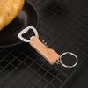 3-in-1 Stainless Steel Wine & Beer Bottle Opener with Wooden Handle and Portable Screwdriver Corkscrew.