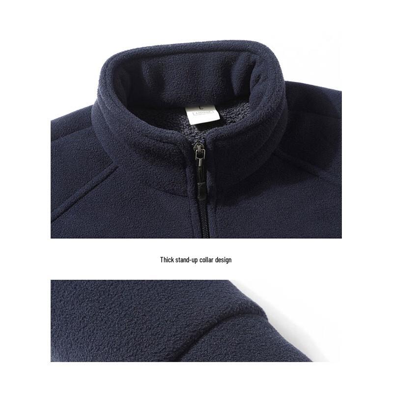 TUCANO Men's Autumn/Winter Plus Size Fleece Stand Collar Zip Jacket