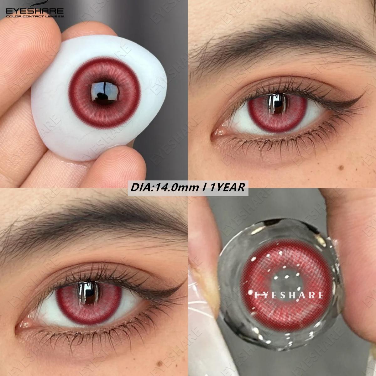 

EYESHARE 1 пара совершенно новых модных цветных контактных линз, костюм привидения на Хэллоуин, аниме-персонаж, цветные контактные линзы