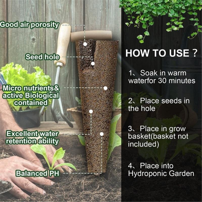 166pcs  Pods Kits Reusable Hydroponics Pods Set Indoor Hydroponics Growing System with Labels Grow Basket Growth Sponges