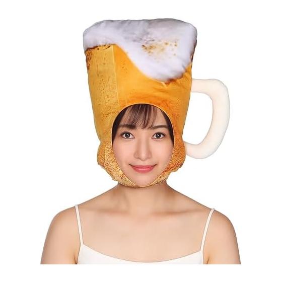 [kitamurasyokai] Beer mug, headgear, cosplay, funny goods, Halloween, party, event, excitement, entertainment, costume, for adults, unisex