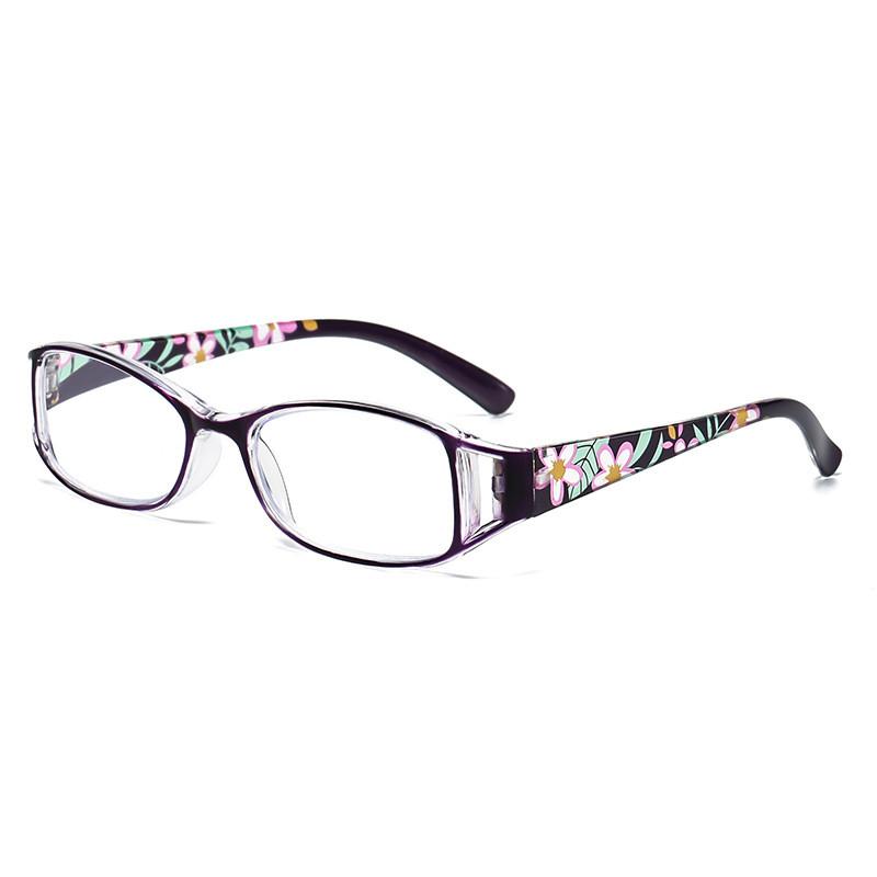9 Pairs Of Women'S Fashionable Floral Reading Glasses Anti Blue Light Multi-Color Pattern Trendy Style Durable Glasses Set