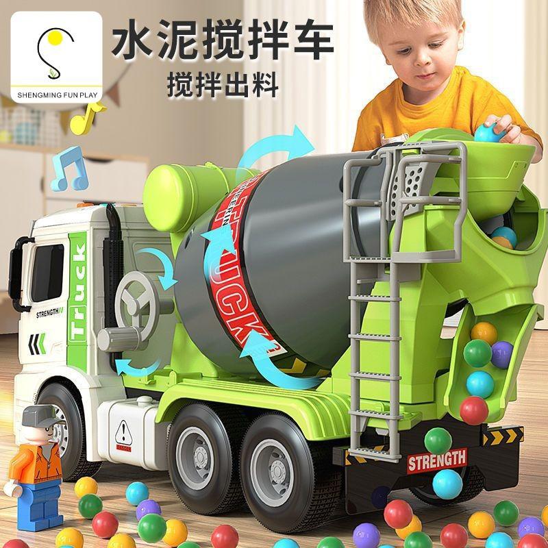 Großer Betonmischer-LKW kann Engineering Truck Trägheit Legierung Auto Kinder Spielzeug Junge Geschenk entladen