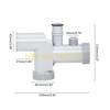 L8RE Flexible Sink Drain Pipe with Adapter Expandable Drain Tubing Pipe for Kitchen Sink Drain & Garbage Disposal