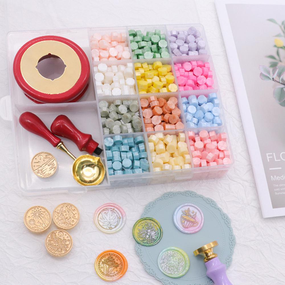 Creative Fire Paint Seal Set DIY Manual Account Exquisite Fire Paint Wax Set Gift Packaging Crafts Supplies for Cards Scrapbooks