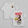 Men's Demon Slayer Kimetsu No Yaiba Anime T-Shirt Black Cotton Short Sleeve Casual Tee Front Mini Logo Back Large Character Top