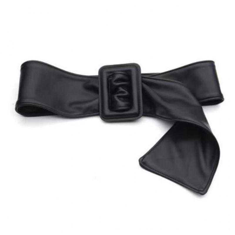 

Современный широкий пояс с жемчужной пряжкой для женщин, идеально подходящий для осени и стилей зимы PU Black Belt