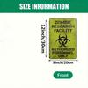 Vintage Biohazard Metal Tin Sign Zombie Warning Plaque Retro Wall Art 8x12 Inch