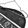 Hanging Jewelry Organizer with Zipper,Dual-Sided 56 Clear Pockets for Earrings Necklace Bracelet Ring Accessory Display (Black)