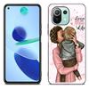 Baby Mom Girl Boy mramorové pouzdro pro Xiaomi Mi 11 Lite NE 11i 10T 11T Pro A2 A3 Lite POCO F3 M3 M4 C31 X3 Pro NFC GT černý kryt