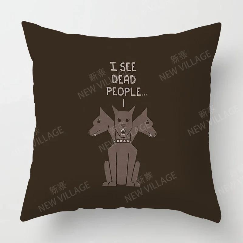 Nordic Home Decor Throw Pillowcase Sofa Cushion Cover Modern 45X45Cm 45*45 50X50 60*60Cm Child Kawaii Cartoon 40*40 Living Room