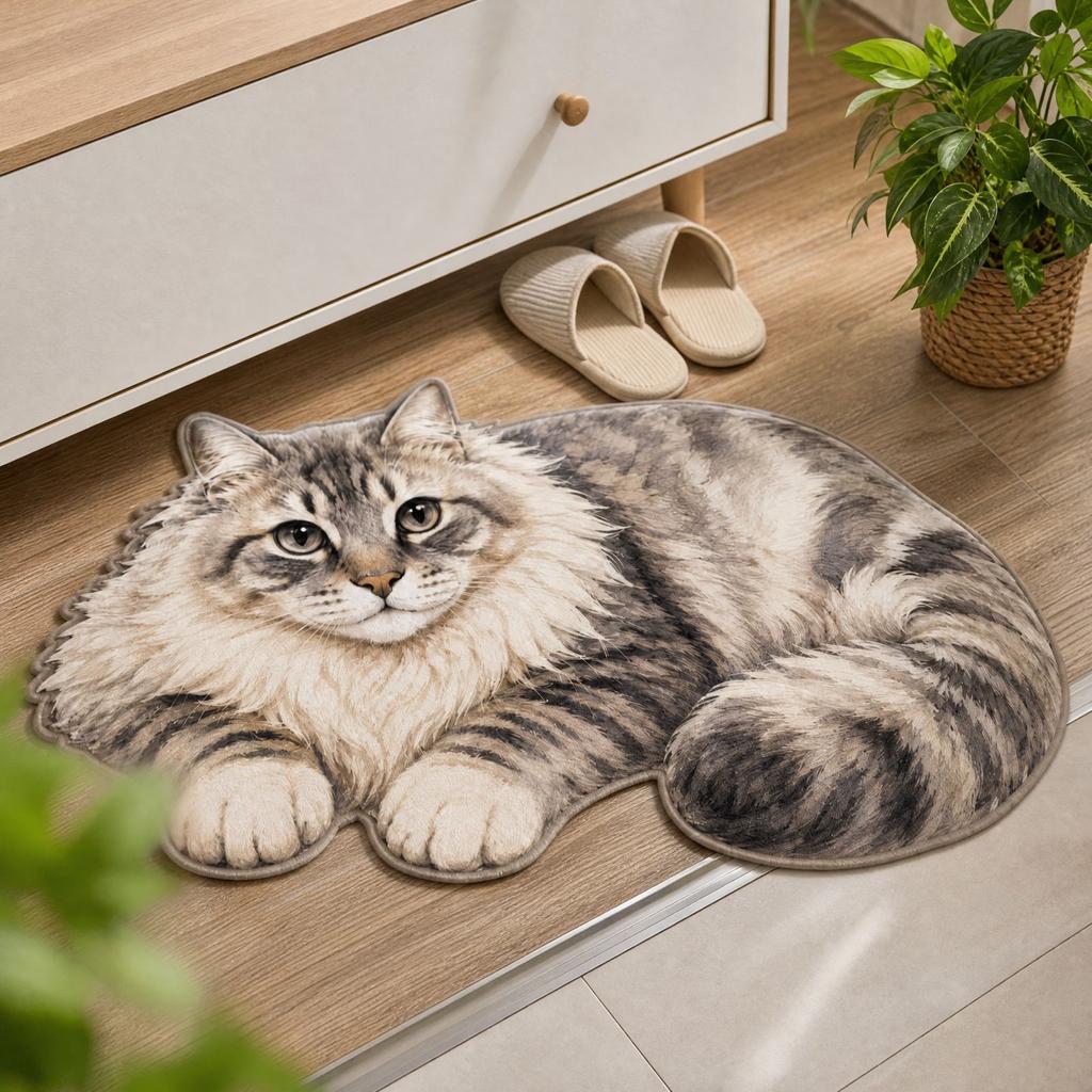 Shaped, 3D Animal Irregular Non-, Soft Plush Floor