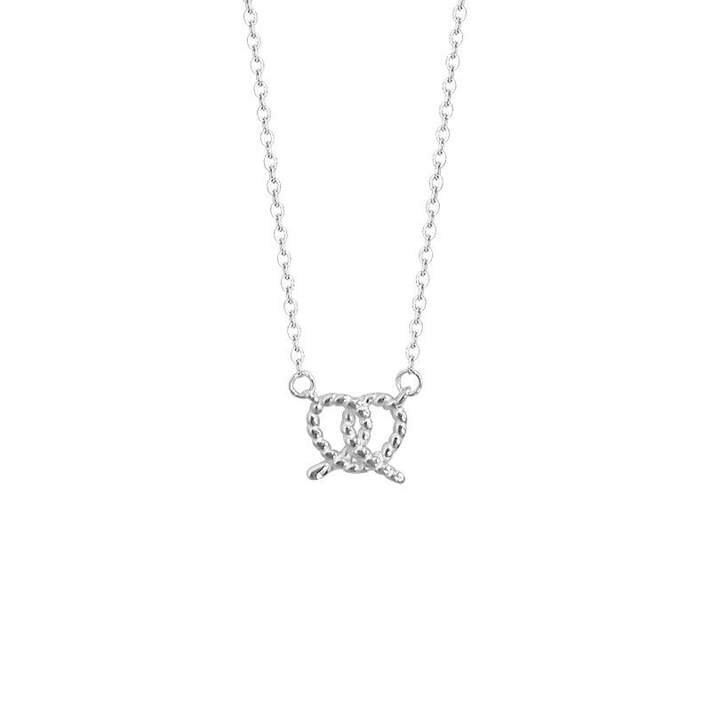 

Простые жареные крученые булочки с изображением хлеба для женщин, повседневная универсальная цепочка на шею, стиль весна-лето