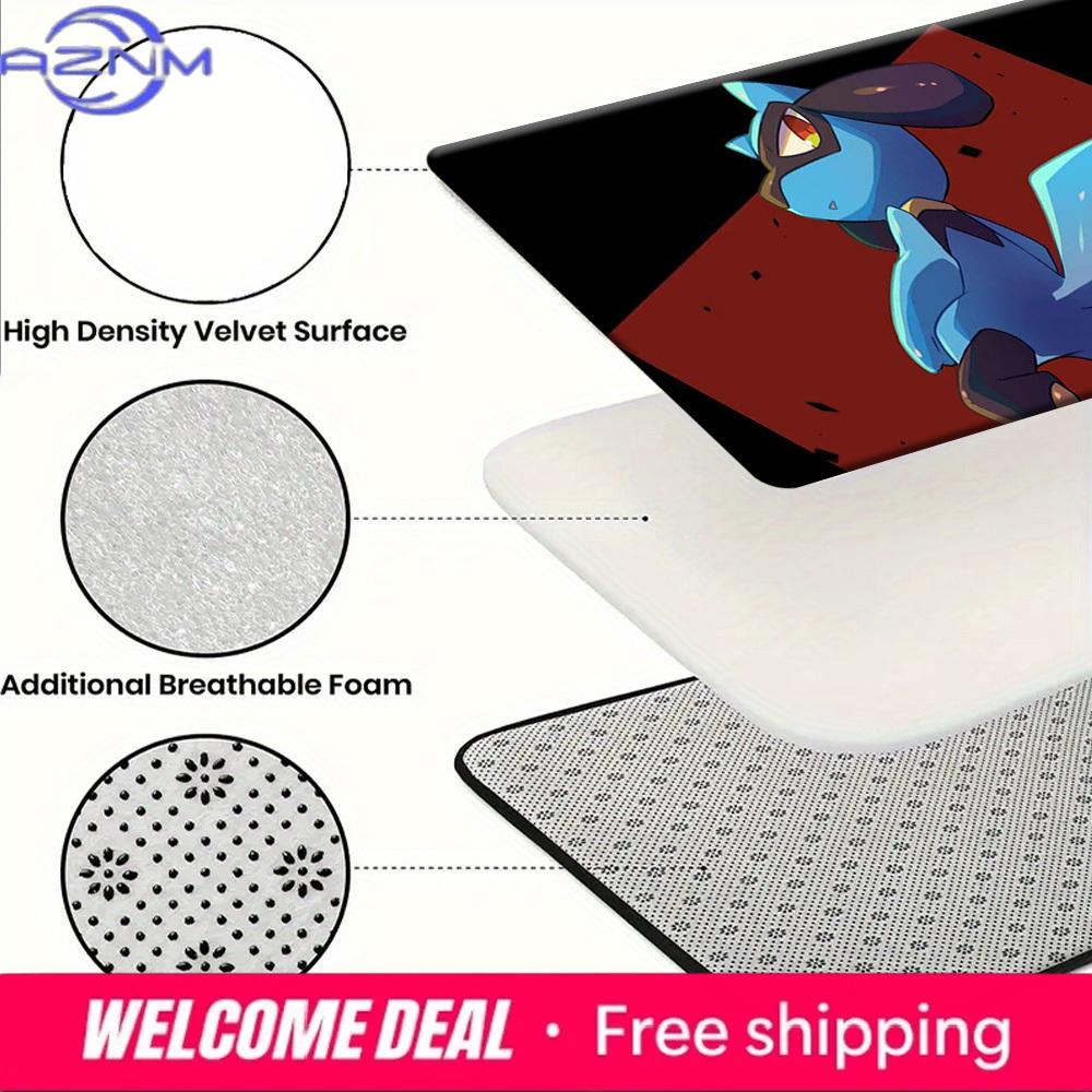 Pokemon Riolu Cool Action Print Non-Slip Doormat, Absorbent Floor Mat for Home Decor