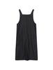 Enbiei Sleeveless Lightweight Denim Dress Black