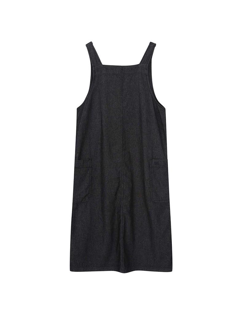 Enbiei Sleeveless Lightweight Denim Dress Black