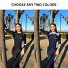 2024 Two-Color Women's Slimming High-Waist One-Piece Surf & Dive Swimsuit