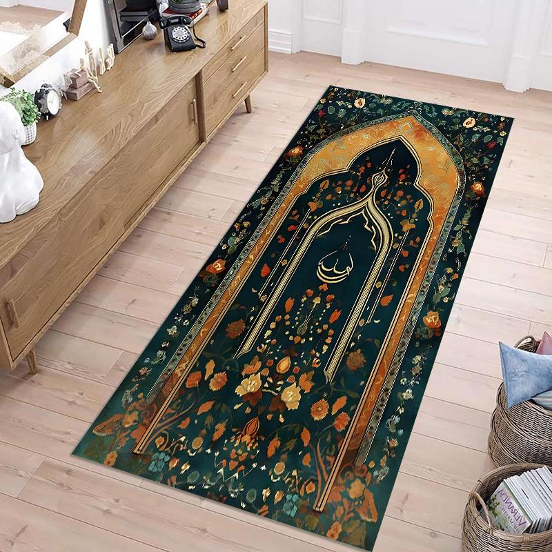 Islamic Mosque Hallway Rug Runner Carpet Mat Taj Mahal Pattern Home Decoration Floor Rugs for Living Room Bedroom Entryway