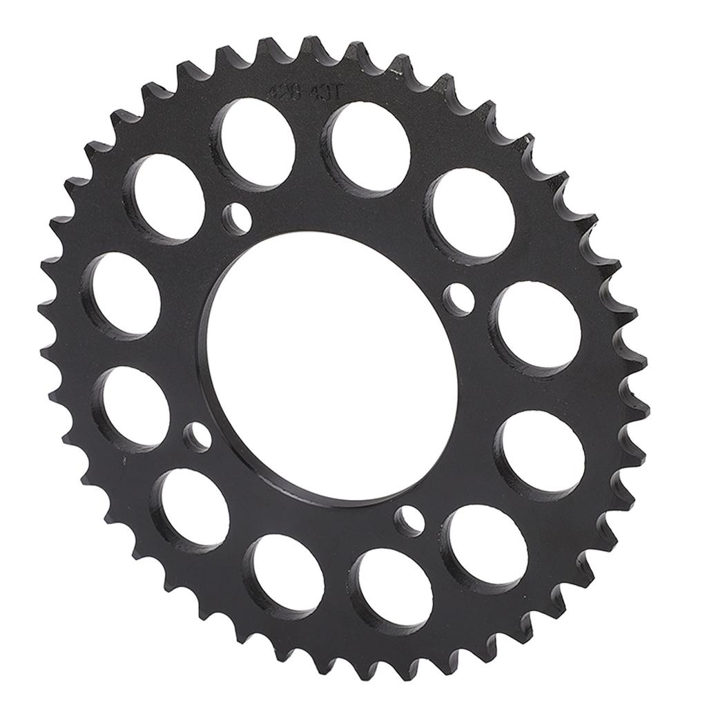 428 43T Motorcycle Chain Rear Sprocket Steel Wear Resistant Anti Corrosion Rear Drive Sprocket for DIY Kart