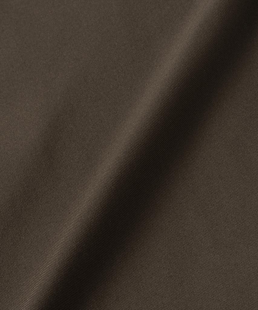 NONBLANK Curved Loose Fit Elastic Waist Slacks_Brown