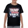 Trump Vance 2024 American Flag Youth Kids Boys T-Shirt 47 President MAGA Republican Kids