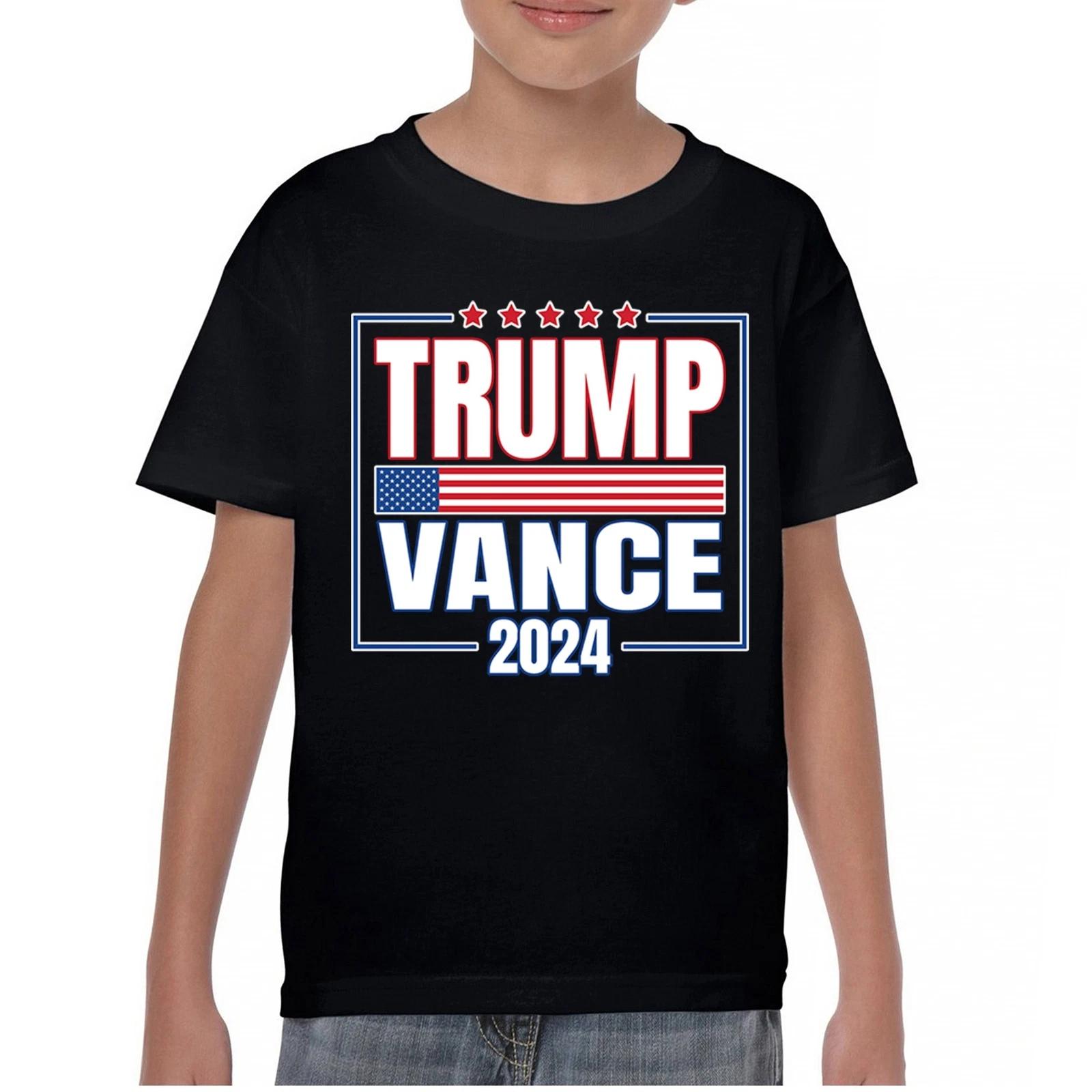 Trump Vance 2024 American Flag Youth kids boys T-Shirt 47 President MAGA Republican Kids 100