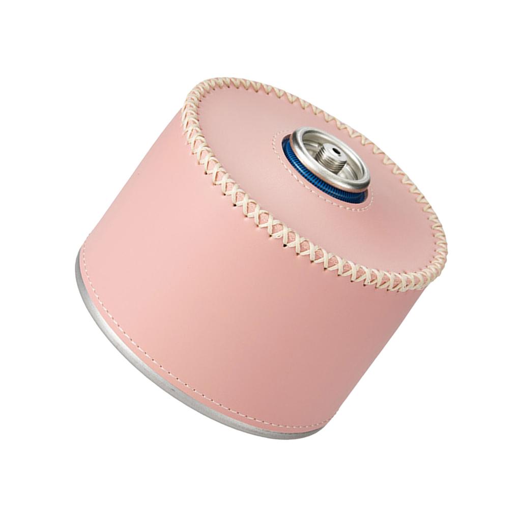 Gas Canister Protective Cover Portable PU Leather Gas Canister Cover for Outdoor Camping Accessories