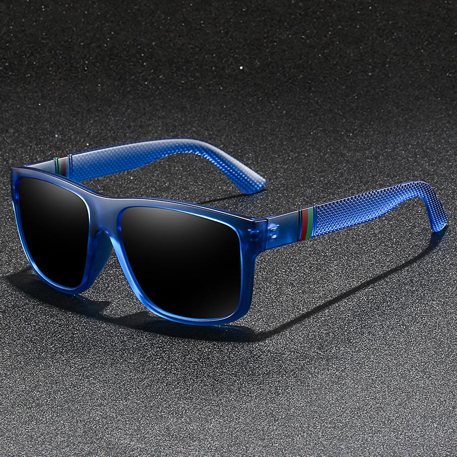 Attractive Glasses Men's Black Fashion Vintage Check Pattern Square Sunglasses Wo Fishing Driving Eyewear Man Luxury Brand Designer Sun Glasses