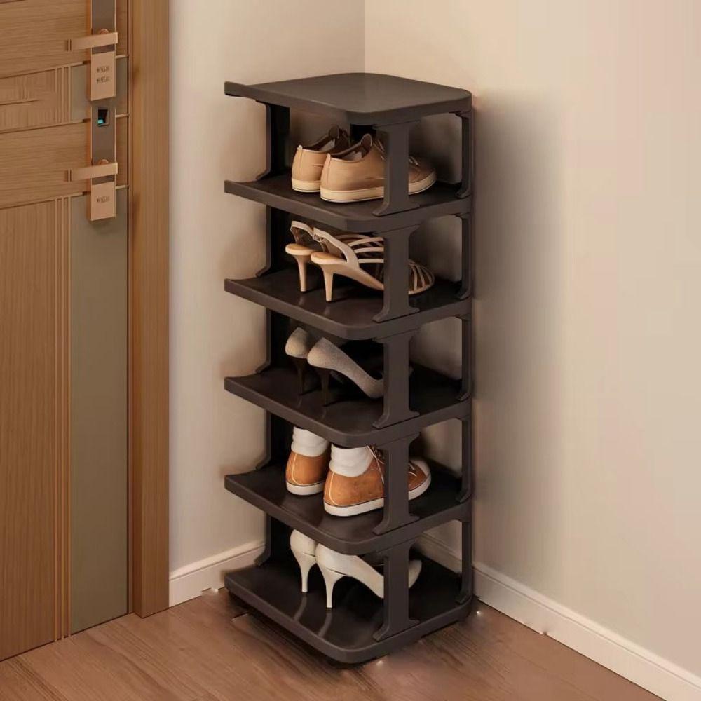 Stackable Shoes Storage Organizer Removable Layered Shoe Cabinets Vertical Shoe Rack  Corner