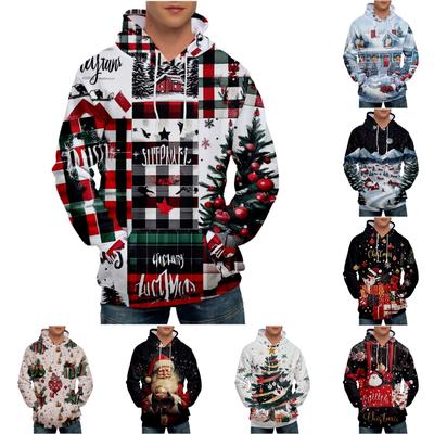 Men's Loose Printed Hooded Sweatshirt Men's Casual Fashion Sports Sweatshirt