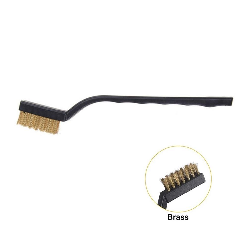 1PC/3pcs 17cm Stainless Steel Copper Nylon Wire Brush Rust Scrub Remove Cleaning Tools Manual Cleaning And Maintenance Tool