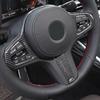 For BMW- 3 Series G20 G28 - Carbon Fiber Steering Wheel Panel Cover Trim Decoration Sticker Interior Accessories