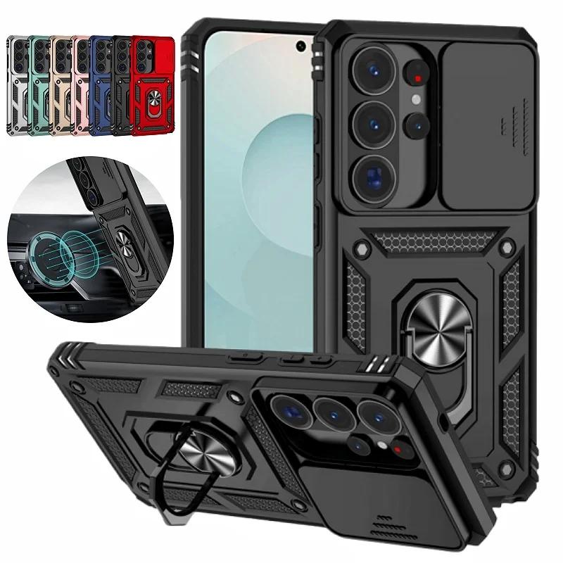 Shockproof Armor Case For Samsung S26 Ultra 5G Camera Lens Protection Fundas For S 26 Plus S26Ultra Magnetic Holder Ring Cover